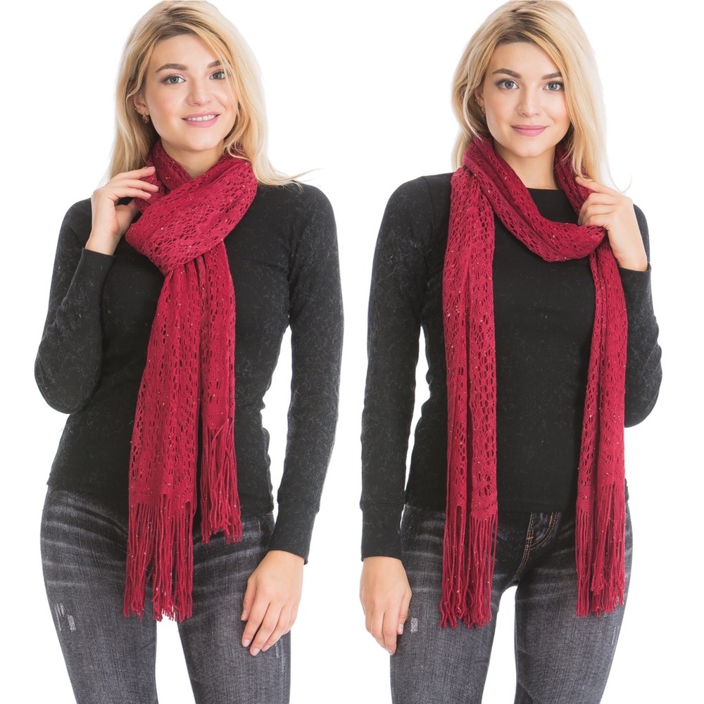 shoulder scarfs for women acrylnic knit